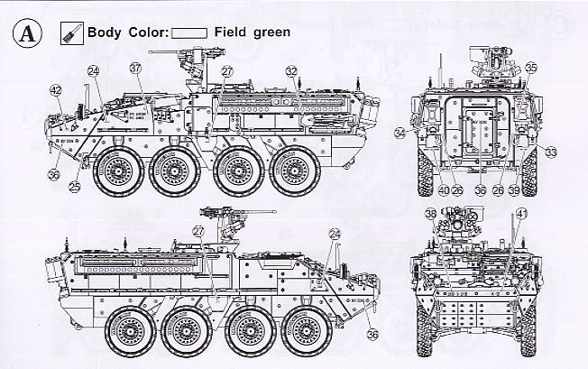 M1126 8x8 ICV Stryker (Plastic model) Color2