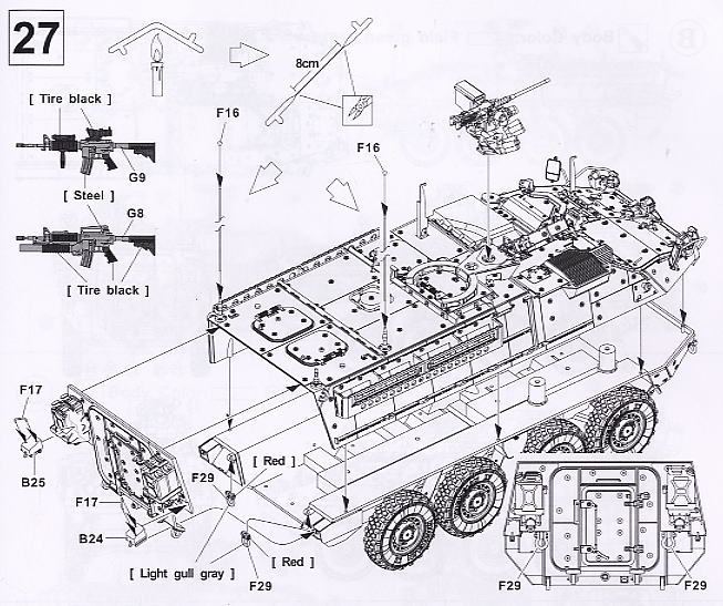 M1126 8x8 ICV Stryker (Plastic model) Assembly guide11