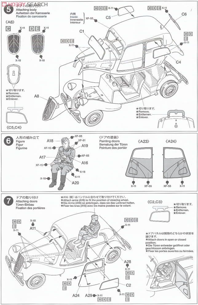 Citroen Traction 11CV (Plastic model) Assembly guide3