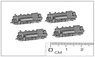 日・蒸気機関車(タンク式2100形風)No.1・4両入り (プラモデル)