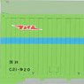 16番(HO) C21 有がいコンテナ4個セット 番号印刷済 (塗装済完成品) (4個セット) (鉄道模型)