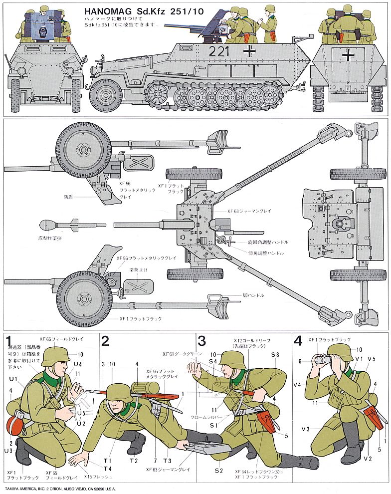 ドイツ 37mm対戦車砲 (プラモデル) 塗装3