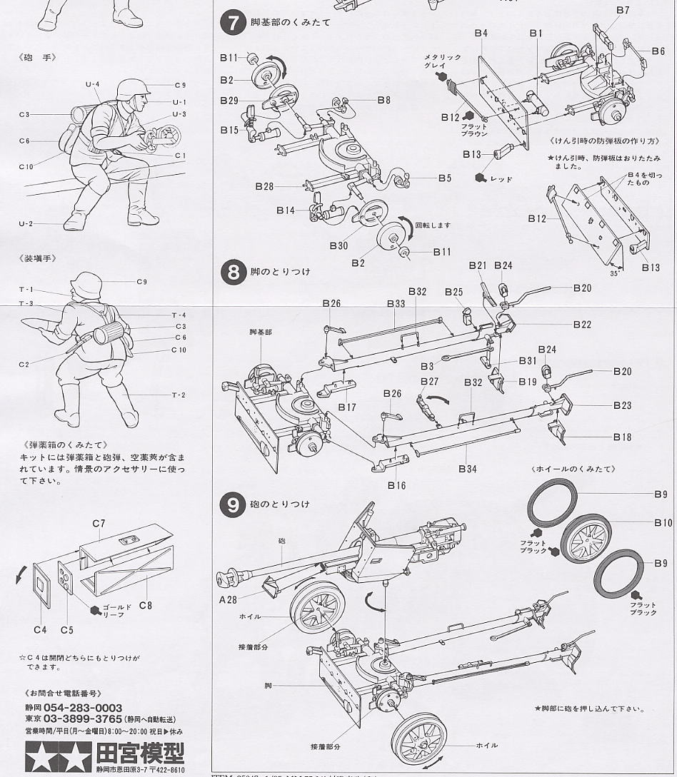 ドイツ 75mm対戦車砲 (プラモデル) 設計図3
