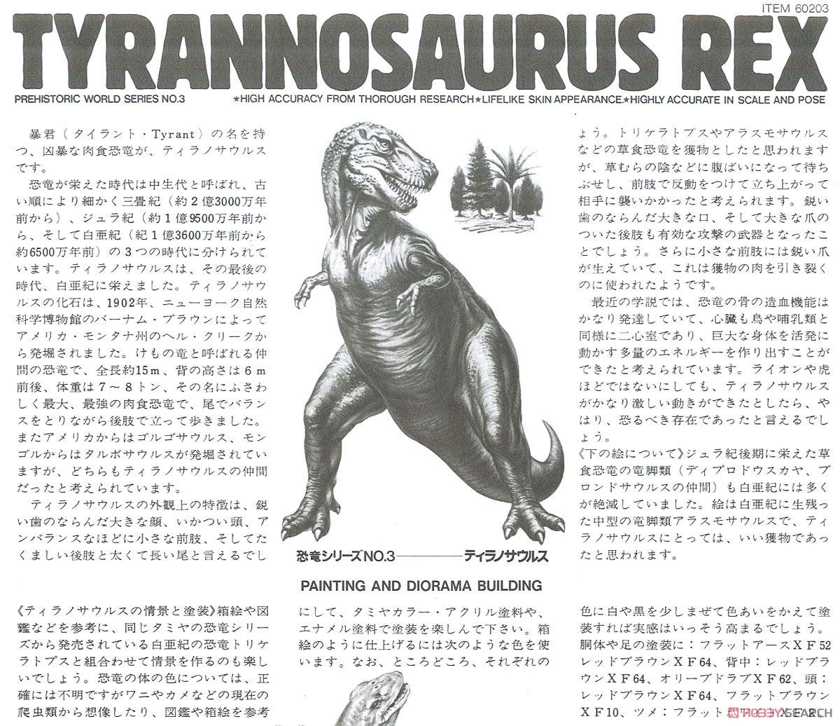 ティラノサウルス (プラモデル) 解説1