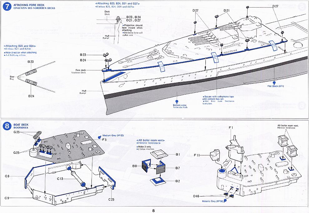 イギリス戦艦 プリンス・オブ・ウェールズ　(プラモデル) 英語設計図4