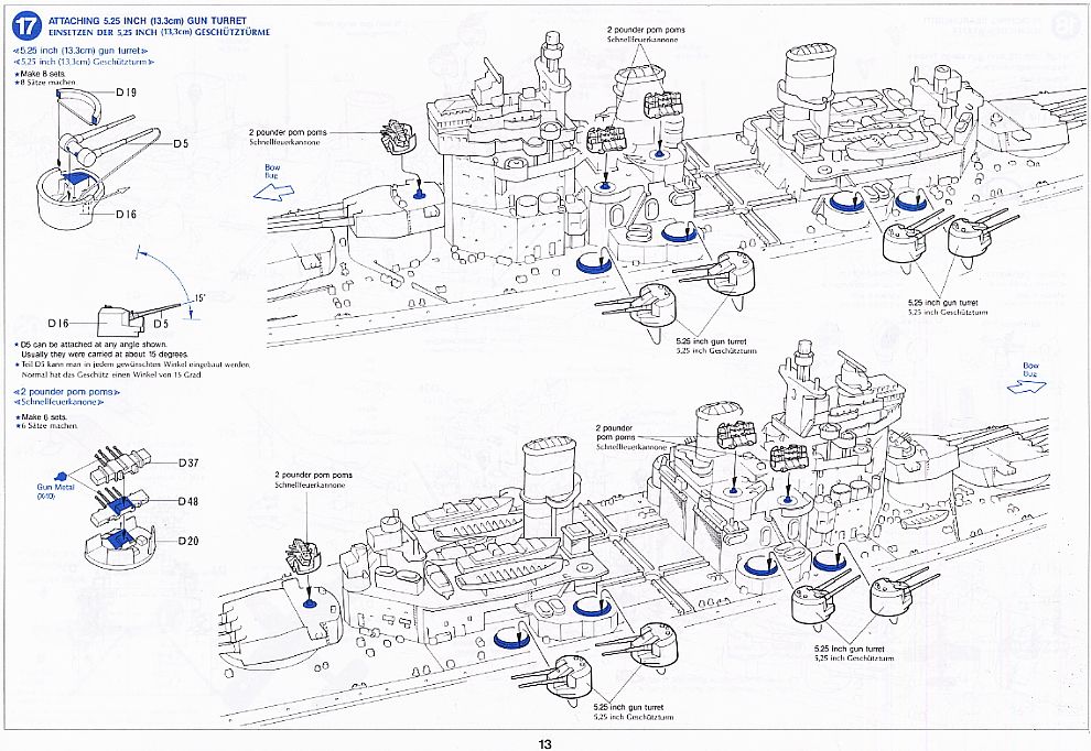 イギリス戦艦 プリンス・オブ・ウェールズ　(プラモデル) 英語設計図9