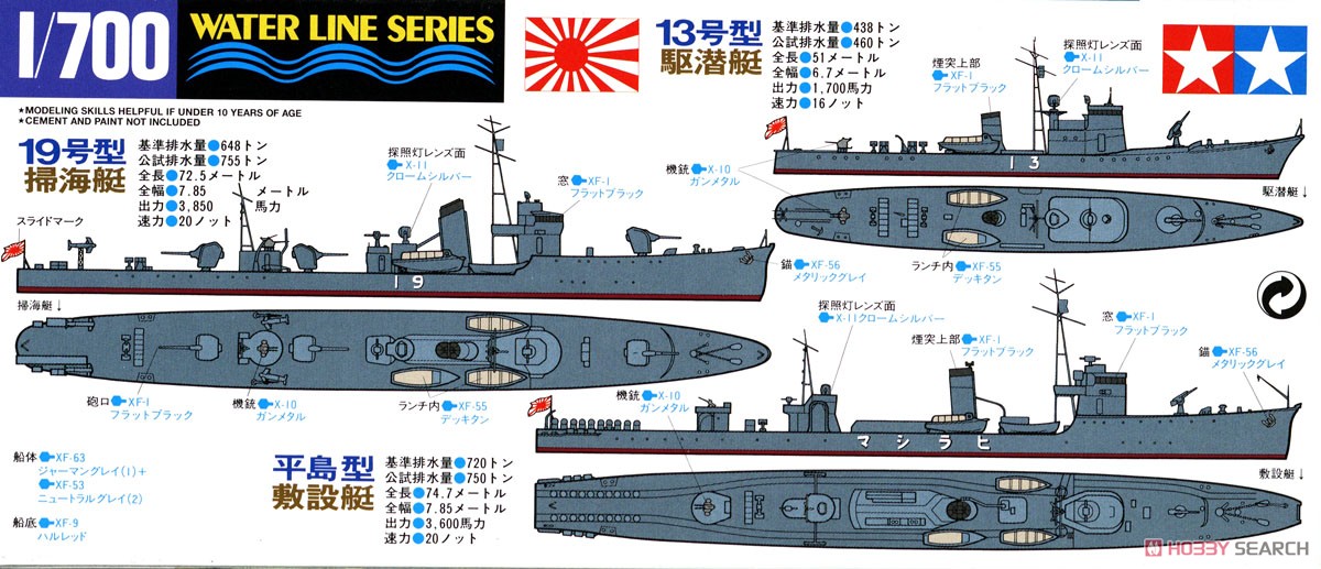 日本海軍小艦艇セット (プラモデル) 塗装1