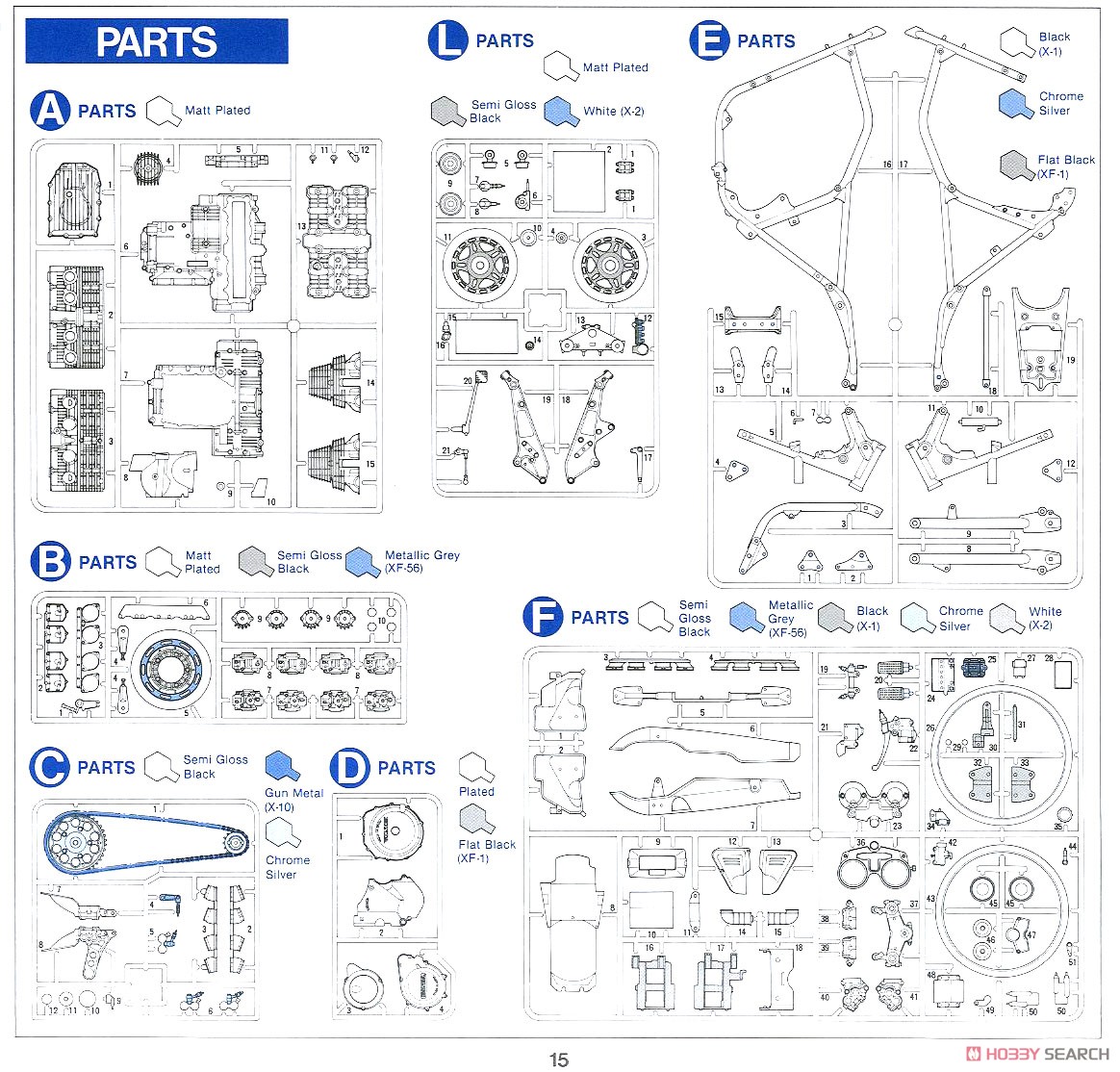 Honda CB750F (プラモデル) 英語設計図12