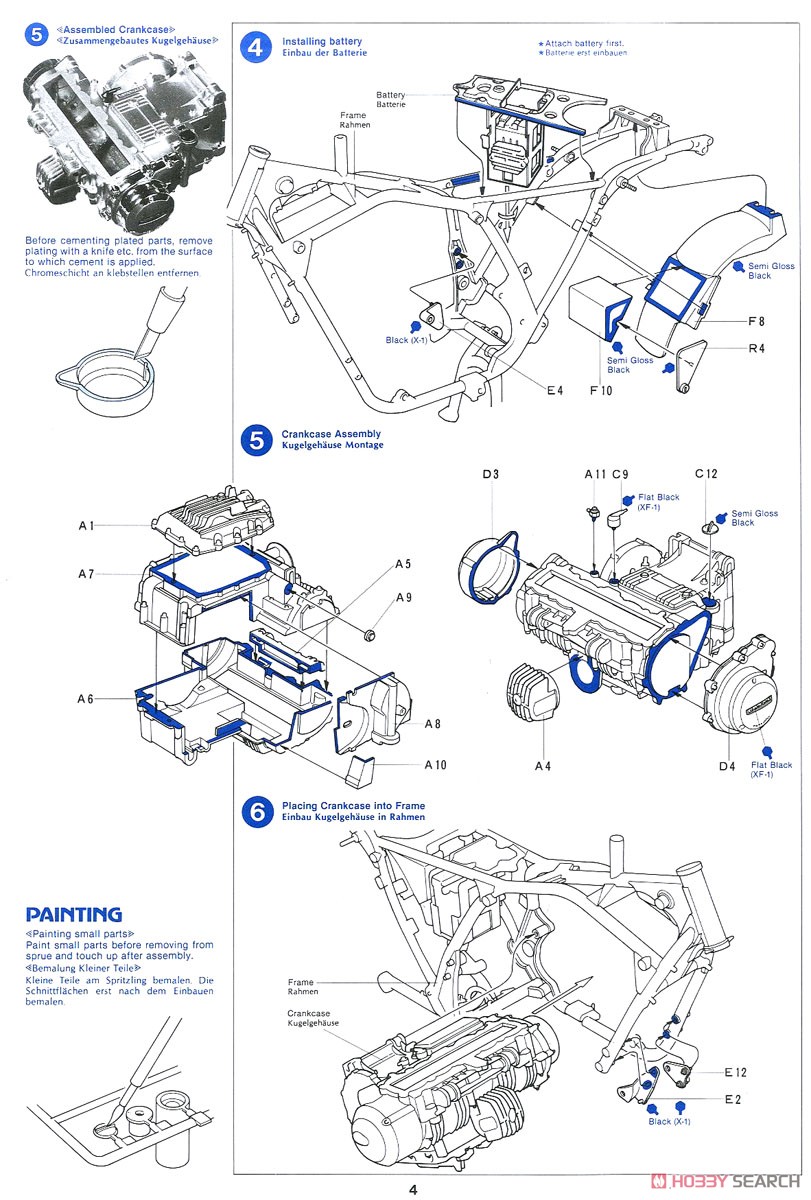 Honda CB750F (プラモデル) 英語設計図2