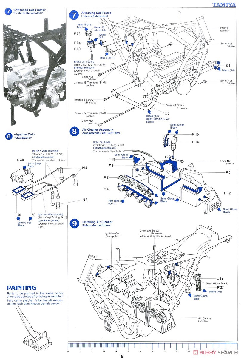 Honda CB750F (プラモデル) 英語設計図3