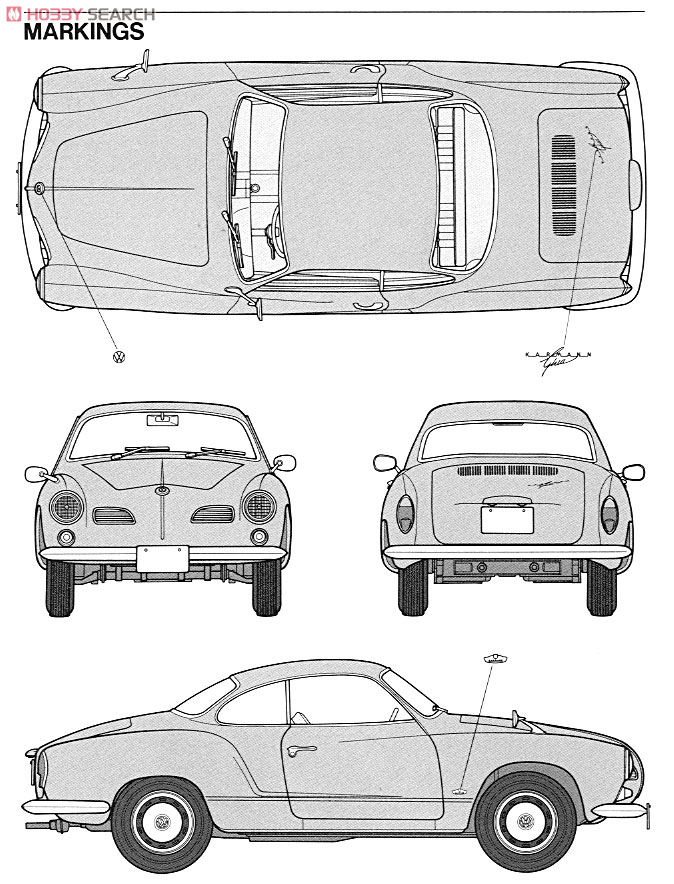 フォルクスワーゲン カルマンギア クーペ 1966年型 (プラモデル) 塗装2