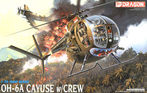 ベトナム戦争 アメリカ軍 小型ヘリ OH-6A カイユース w/クルー (プラモデル)