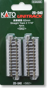 Unitrack Straight Track 62mm (2 7/16``) < S62 > (4pcs.) (Model Train)
