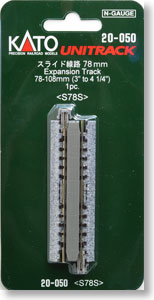 UNITRACK スライド線路 78mm (78～108mm) ＜ S78S ＞ (1本入) (鉄道模型)