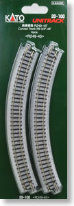 Unitrack Curved Track R249-45 degree (R9 3/4-45 degree) < R249-45 > (4pcs.) (Model Train)