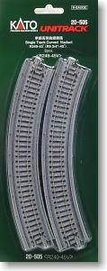Unitrack Single Track Curved Viaduct R249-45 degree (R9 3/4``-45 degree) < R249-45V > (2pcs.) (Model Train)