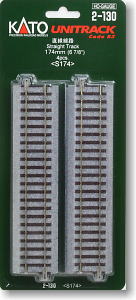 (HO) Unitrack Straight Track 174mm (6 7/8``) < S174 > (4pcs.) (Model Train)
