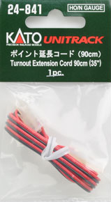 Unitrack Turnout Extension Cord 90cm (35``) (Red/Black) (1pc.) (Model Train)
