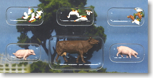 (N)人形 : 動物セット (鉄道模型)