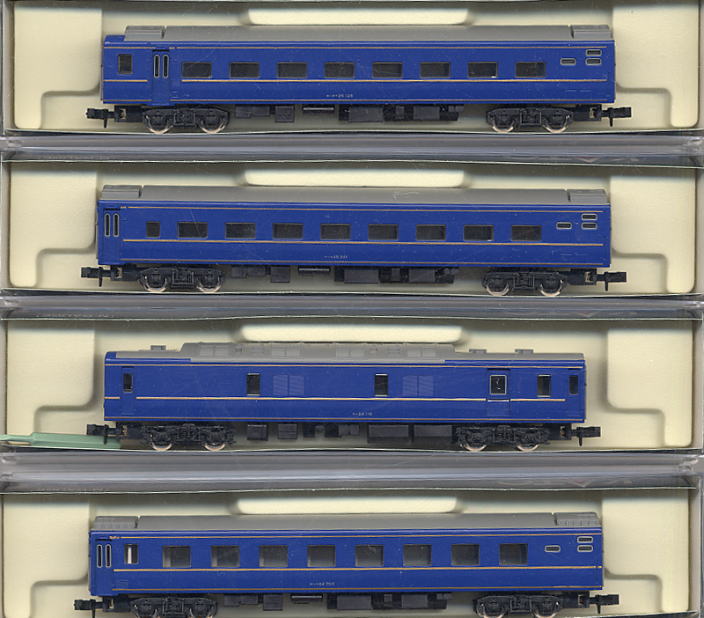 24系25形 金帯 4両基本セット (基本・4両セット) (鉄道模型) 商品画像1