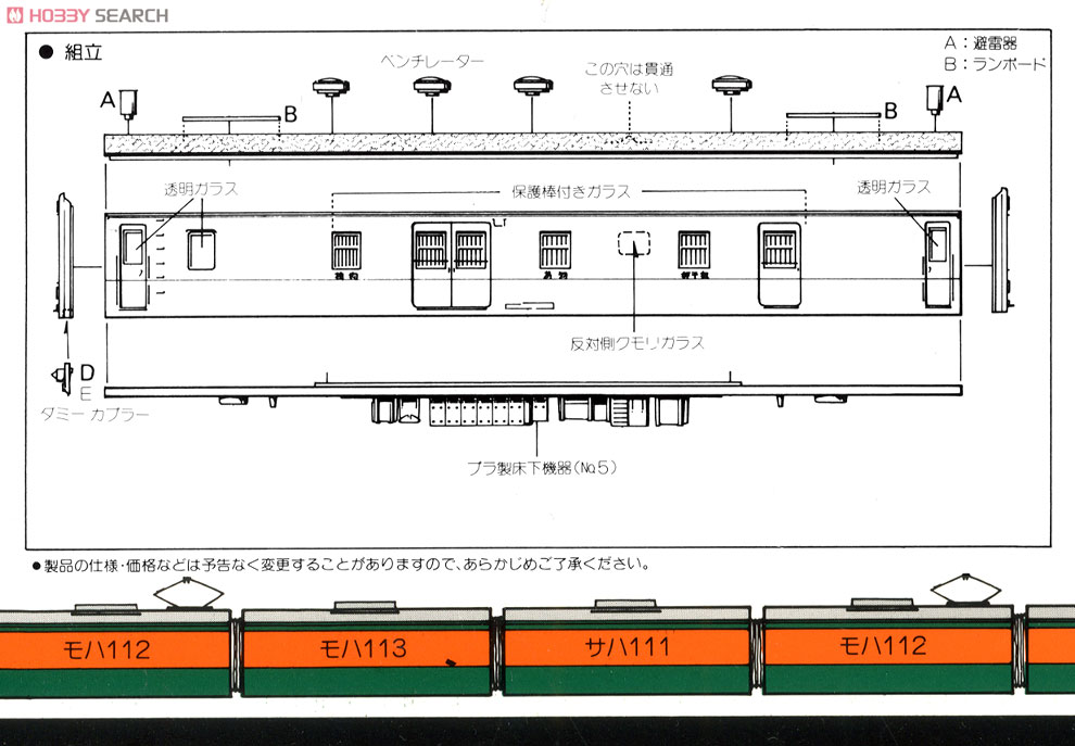 国鉄 クモユニ74 000/74 100形 郵便荷物電動車 (組み立てキット) (鉄道模型) 商品画像3