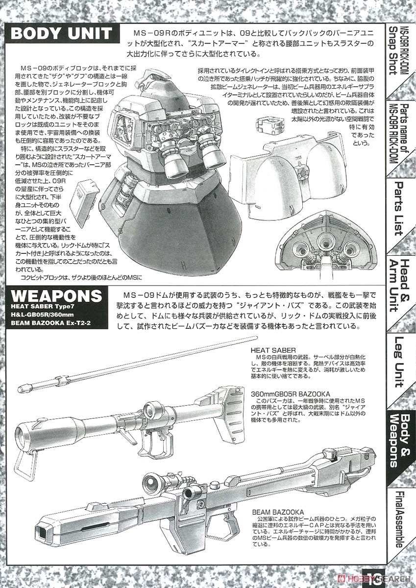 MS-09R リックドム (MG) (ガンプラ) 解説7