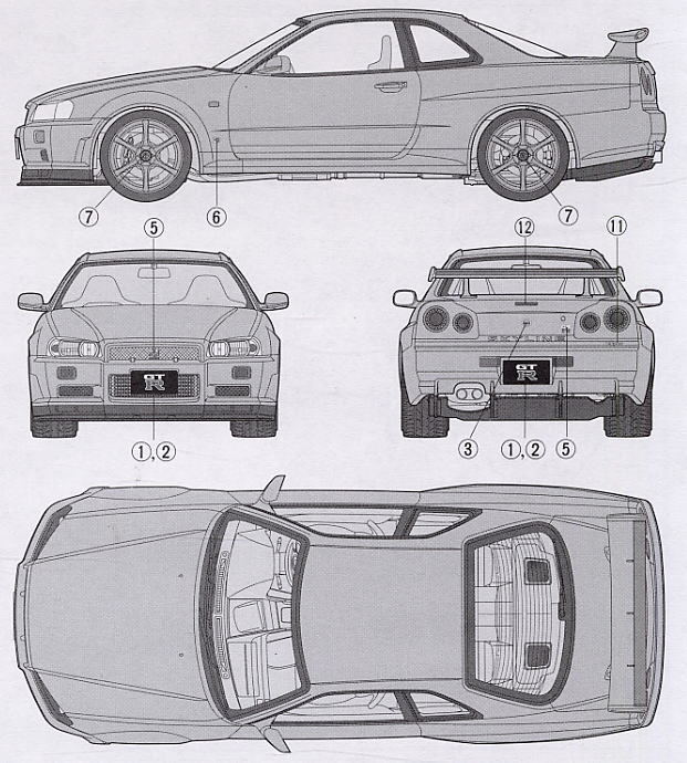 Nissan Skyline GT-R V-Spec (R34) (Model Car) Color2