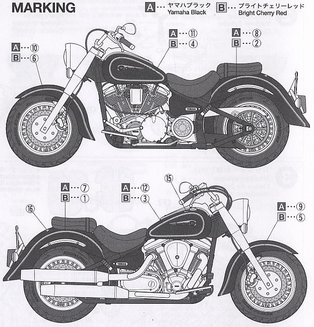 Yamaha XV1600 Roadstar (Model Car) Color2