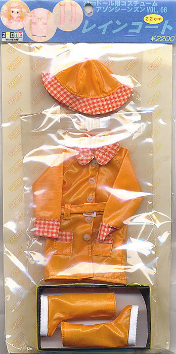 For 22cm Rain Coat Set (Orange) (Fashion Doll) Item picture1
