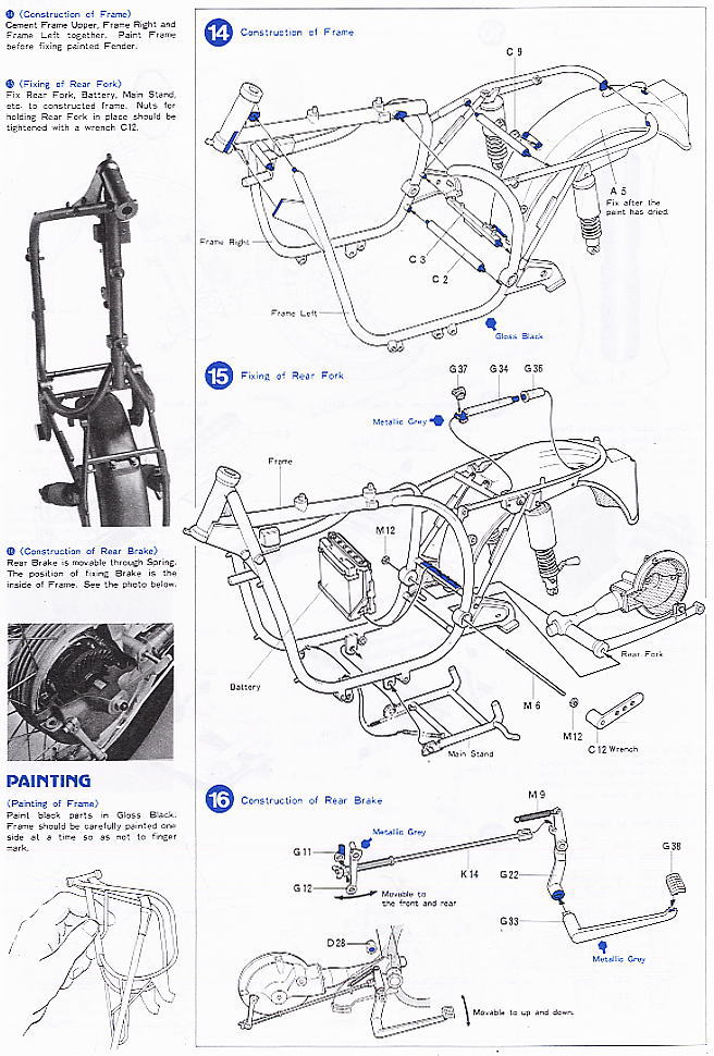 BMW R90S (プラモデル) 英語設計図4