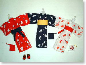 For 22cm Yukata Set (Red) (Fashion Doll)