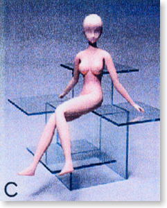 Transparent Stand C type (Fashion Doll)