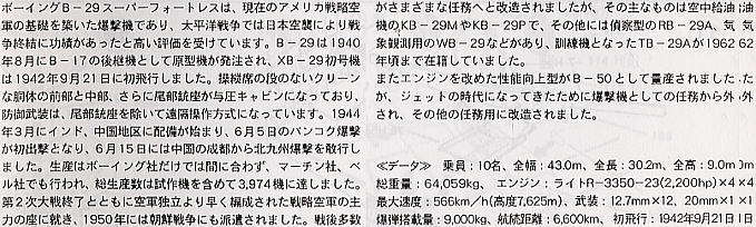 B-29 スーパーフォートレス (プラモデル) 解説1