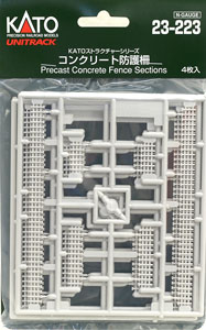 Unitrack Precast Concrete Fence Sections (Runner 4pcs.) (Model Train)