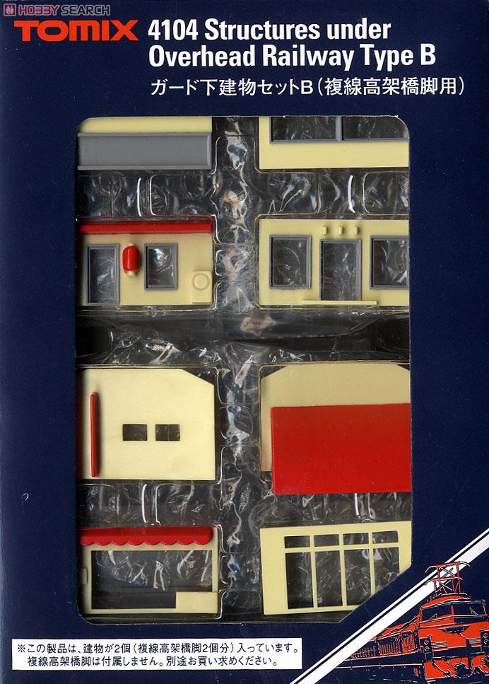 ガード下建物セットB (複線高架橋脚用) (鉄道模型) パッケージ1