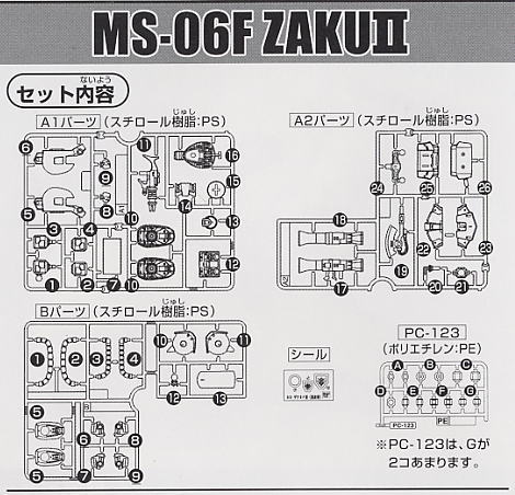 ザクII F型 (SD) (ガンプラ) 設計図3
