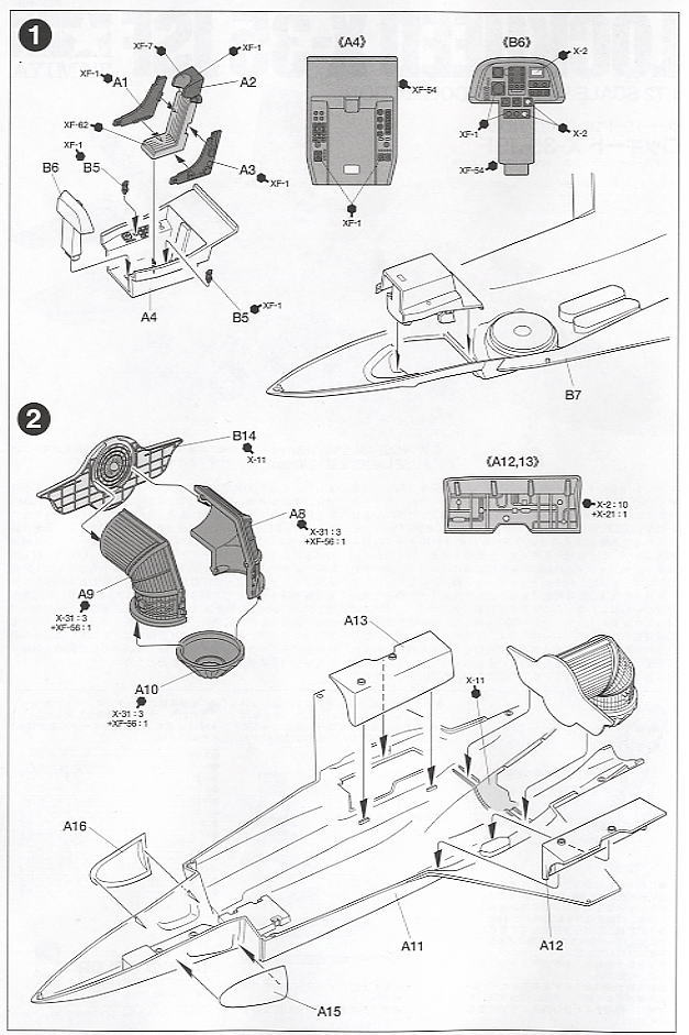 ロッキード X-35 JSF (プラモデル) 設計図1