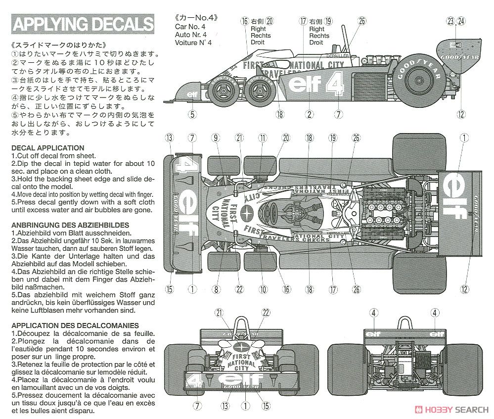 タイレル P34 1977 モナコGP (プラモデル) 塗装3