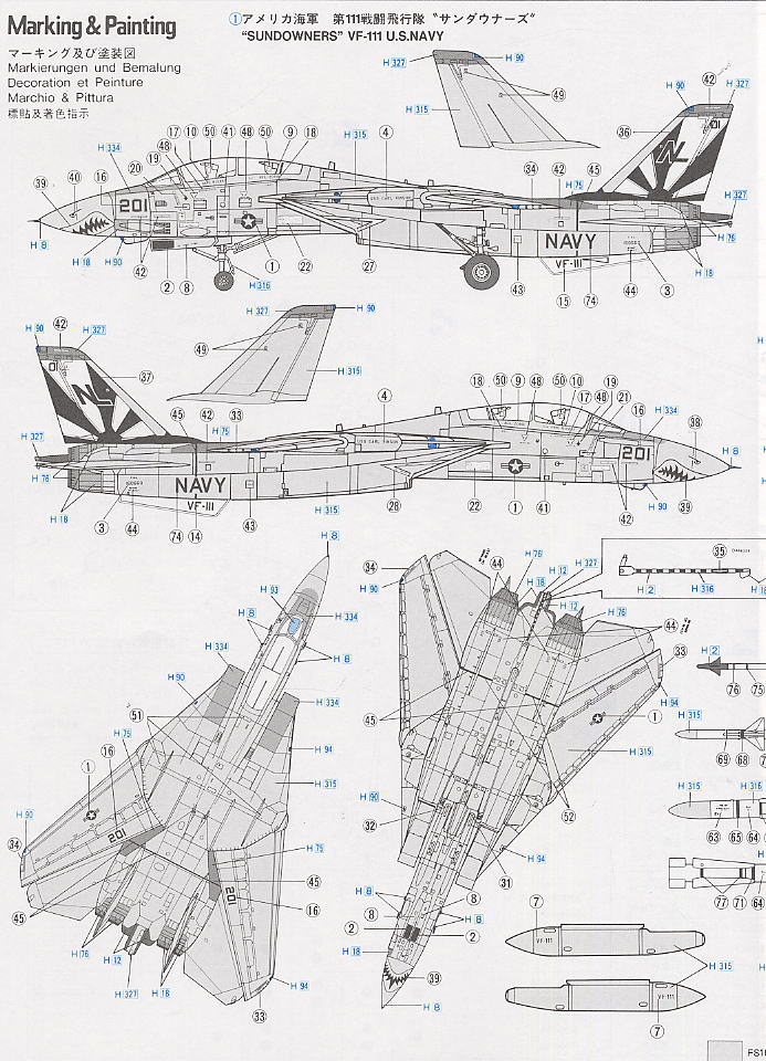 “エアロダンシング4”　F-14Aトムキャット (プラモデル) 塗装2