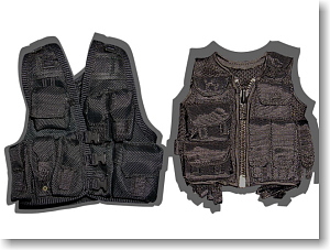 12inch Tactical Vest (Black) (Fashion Doll)