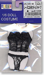 Lace Corset&Shorts (Black) (Fashion Doll)