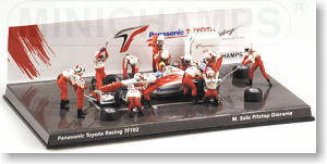 ピットストップジオラマ トヨタ TF102 サロ 2002 (ミニカー)