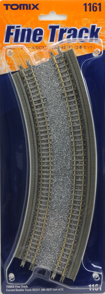 Fine Track (高架) 複線カーブレール DC317・280-45 (F) (2本セット) (鉄道模型) 商品画像1