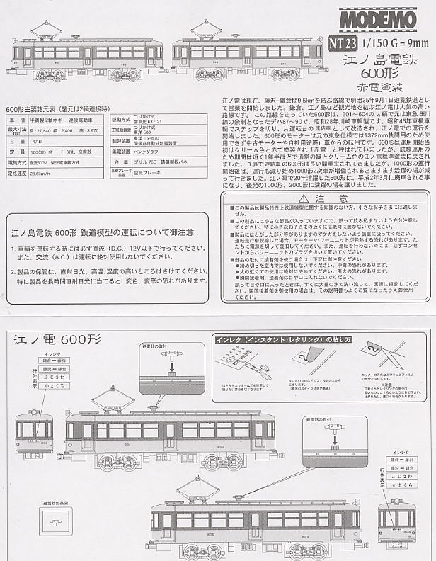 江ノ島電鉄 600形 `赤電塗装` (2両セット) (鉄道模型) 解説1