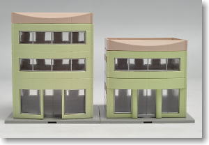 Bow Front Building Set (Beige) (Model Train)