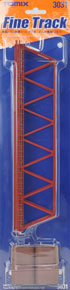 Fine Track Truss Bridge Set (F) (with 2 Brick Piers/Red) (Model Train)