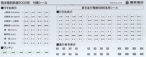 Kumamoto Electric Railway Type 5000 (One-Man Style) (2-Car Set) (Model Train) Contents1
