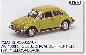 VW 1303 S GELBSCHWARZER RENNER 1974 YELLOW/BLACK (ミニカー)