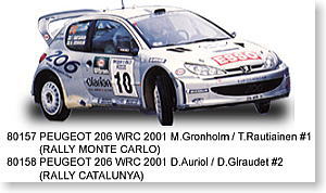 プジョー 206 WRC 2001 D.オリオール #2 (カタロニア) (ミニカー)