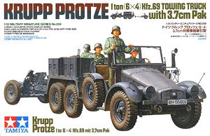 ドイツ クルッププロッツェ(6×4)3.7cm対戦車砲牽引型 (プラモデル)
